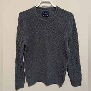 Abercrombie & Fitch Charcoal Diamond Knit Sweater, size M